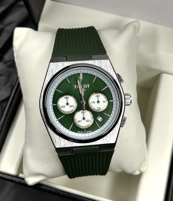 Tissot PRX Chronograph green dial