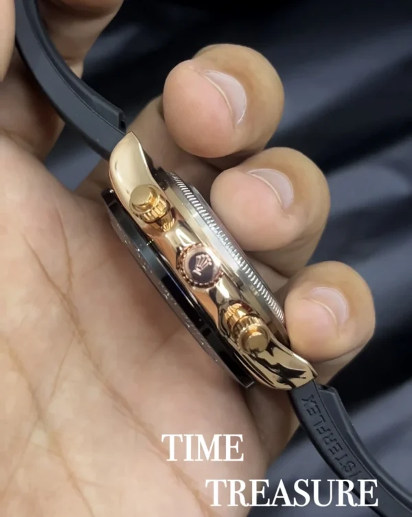 Rolex Daytona watch for men (Panda) silicon belt - Image 2