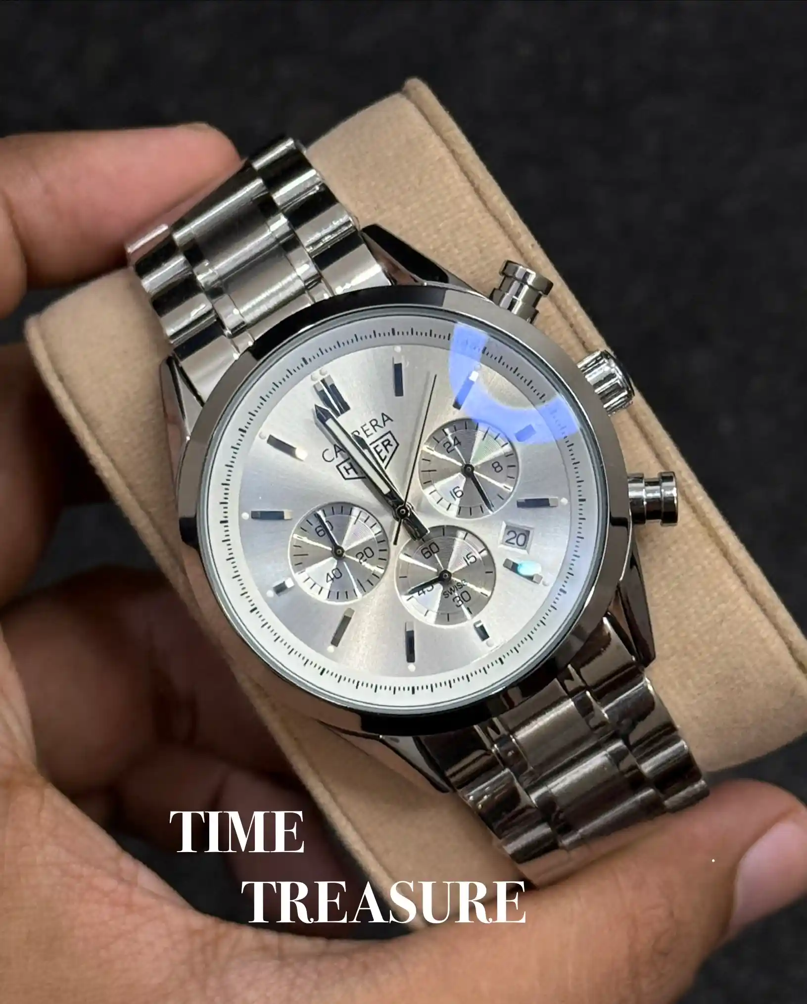 TAG Heuer Carrera chronograph for men | 44 mm | Silver