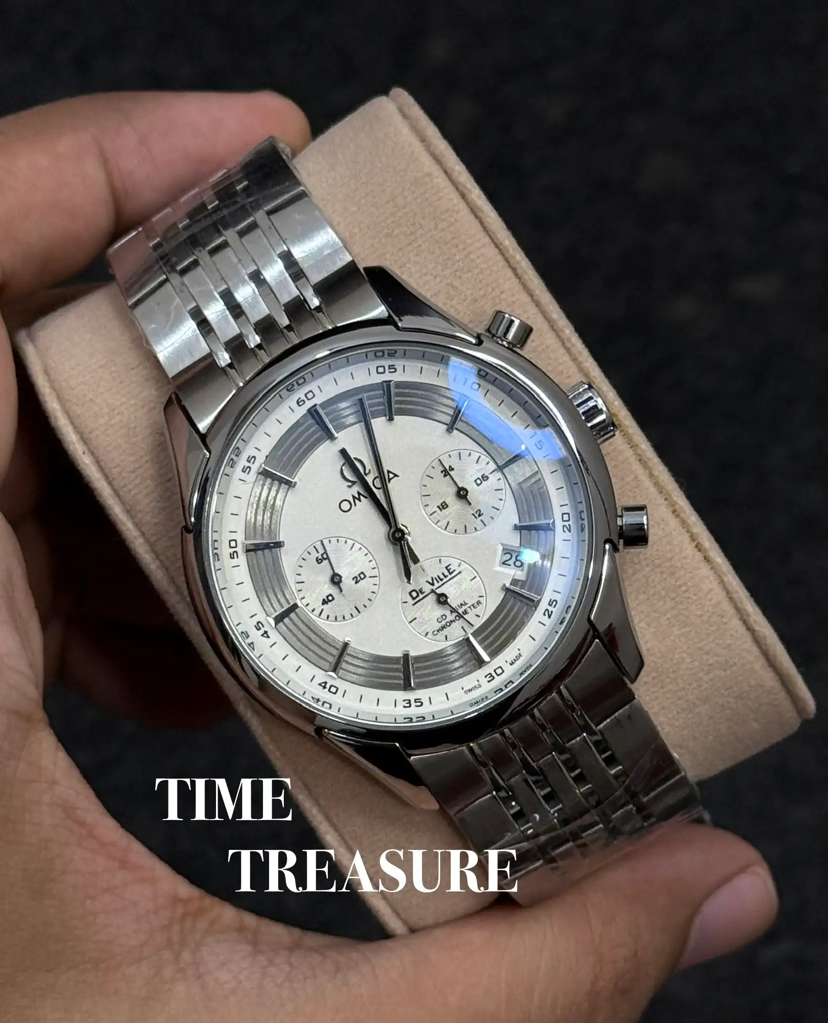 Omega De Ville co-axial chronograph (Premium) | white | 41 mm