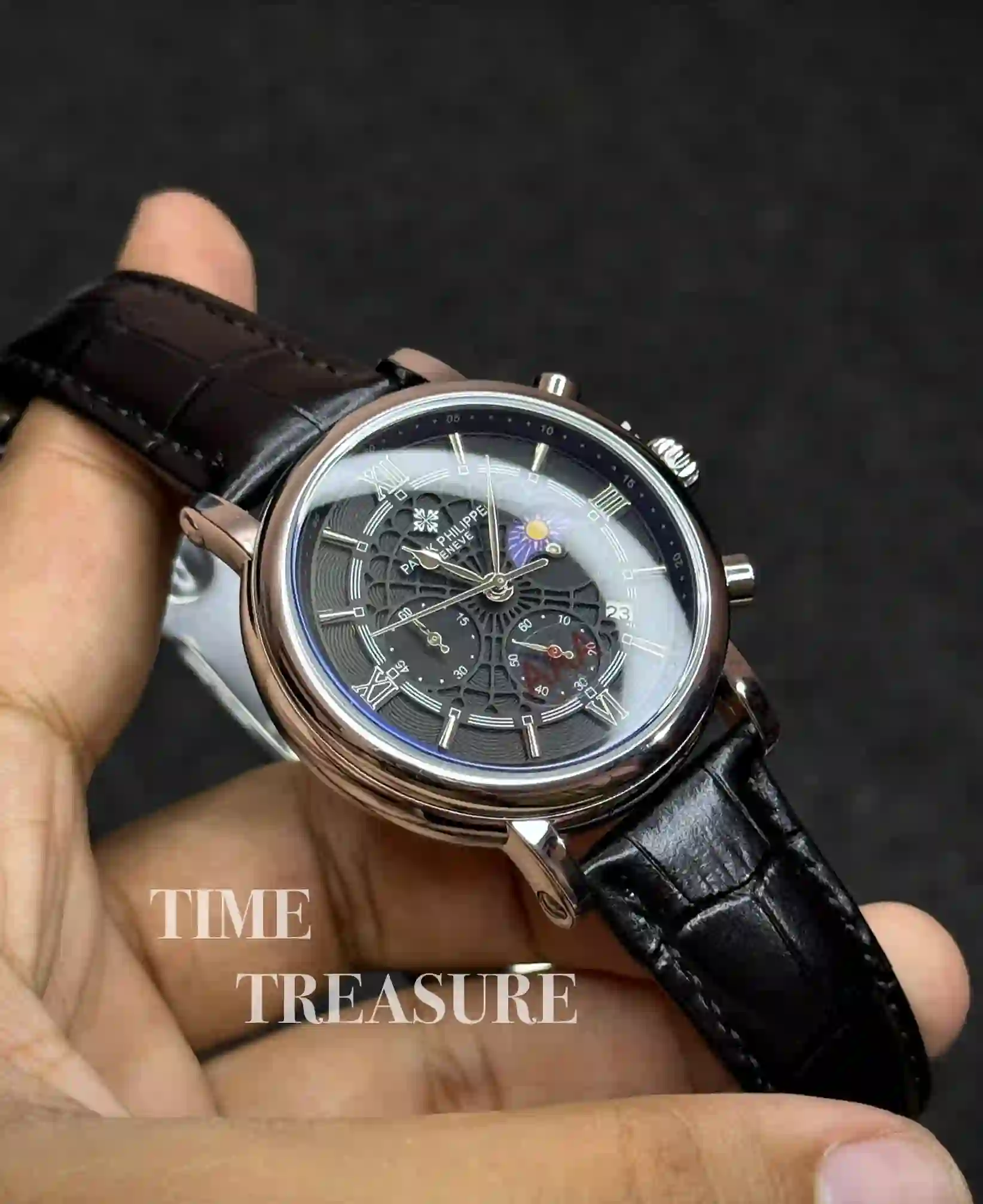 Patek Philippe chronograph formal watch moonphase