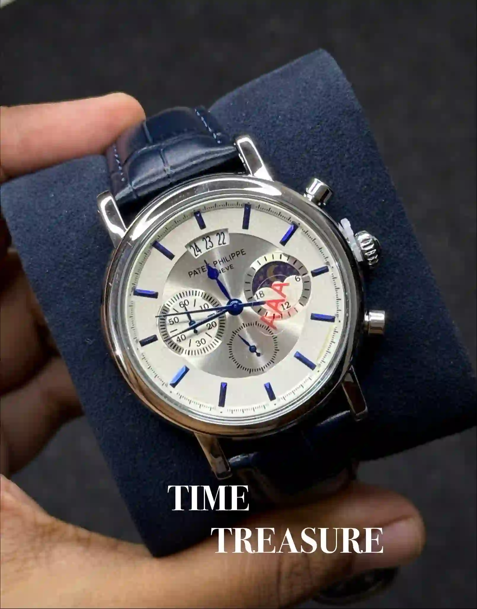 Patek Philippe chronograph formal watch moonphase | white - Image 2